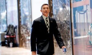 Michael Flynn arrives at Trump Tower in New York City to meet President-elect Donald Trump.