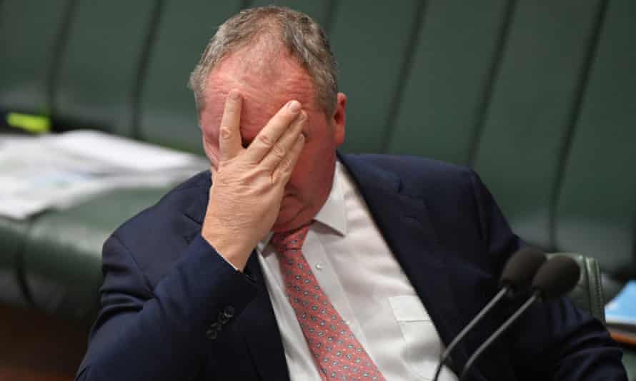The deputy prime minister, Barnaby Joyce, during question time