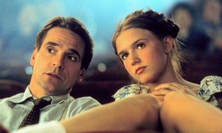 Jeremy Irons and Dominque Swain in the 1997 adaptation of Lolita.