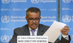 Tedros Adhanom Ghebreyesus, Director General of the World Health Organization (WHO), informs the media about the last updates regarding on the novel coronavirus.