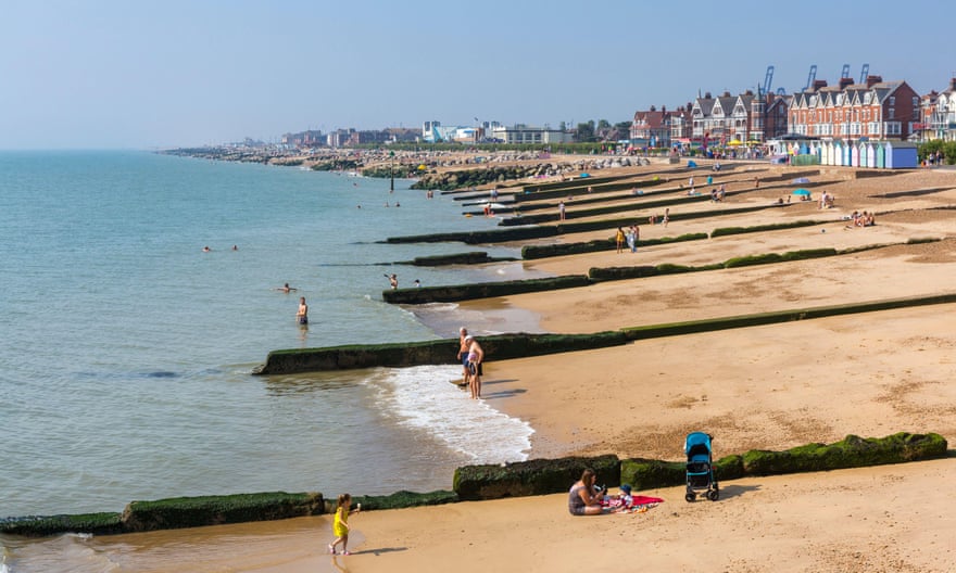 Felixstowe beach, Suffolk.