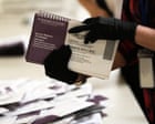Trump DoJ announces arrests of 28 green card holders in California on noncitizen voting related charges – live