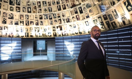 Britain’s foreign secretary, James Cleverly, visits the Yad Vashem Holocaust remembrance centre in Jerusalem, Israel, in September.