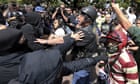 Arrests at violent Berkeley Trump protests while tax marches stay calm