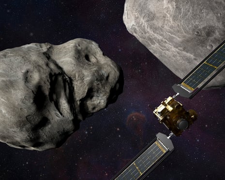 A visual of Nasa's spacecraft mission to crash into asteroids that could potentially threaten Earth