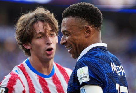 Matias Galarza and Kylian Mbappe