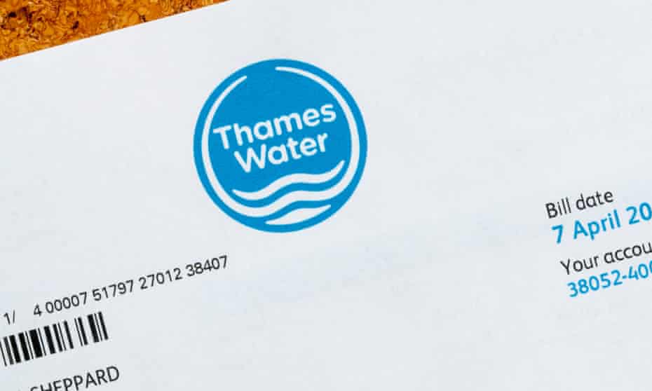 A mystery … how a Thames Water bill went up from £400 to £1,000.