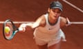 Emma Raducanu in action in the Madrid Open