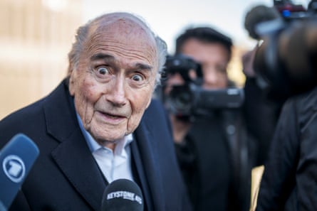 Sepp Baltter speaks to the media outside court