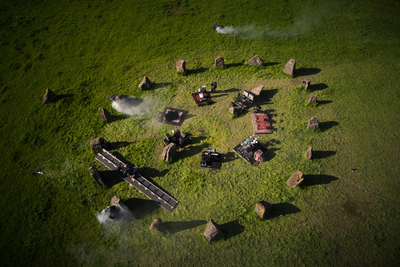 A drone’s eye view of Wolf Alice playing at the Stone Circle