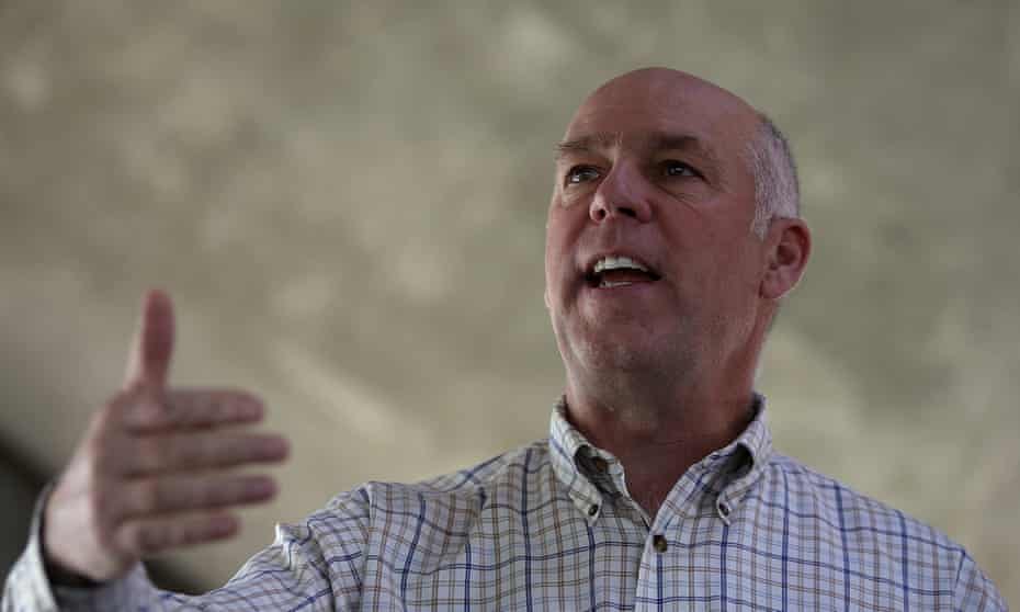 Republican congressional candidate Greg Gianforte, whose victory comes a day after being charged with assaulting a reporter.