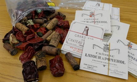 Corked: foil capsules, labels and corks that were used as evidence in the trial of Rudy Kurniawan.