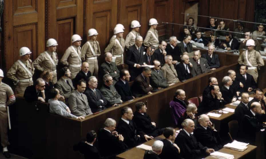 Nazi leaders in the dock at the Nuremberg trials, Germany, that ran from November 1945 to October 1946.