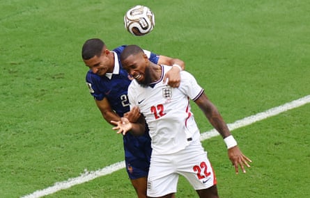 Ivan Toney in action for England against France at the World Cup.