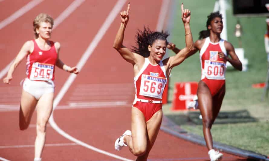 Florence Griffith Joyner takes 100m gold at the 1988 Olympics in Seoul