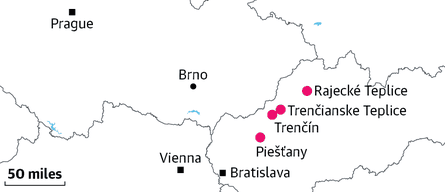 Slovakia spas map