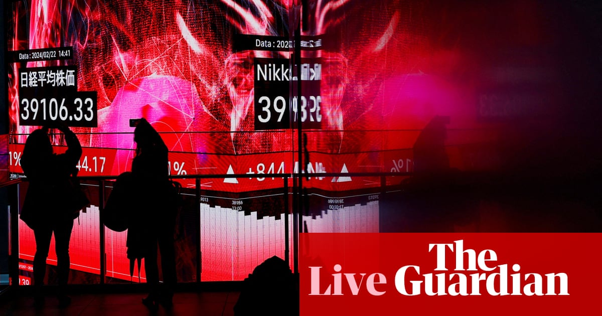 Japan’s Nikkei hits record high; Lloyds and Rolls-Royce profits surge – business live