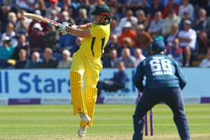 Australia’s Shaun Marsh plays a shot.