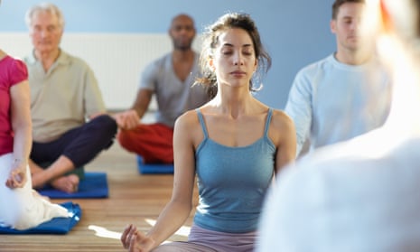 Individual within meditation class