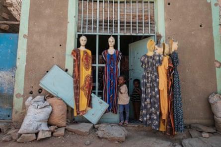 A damaged shop, Wukro, Ethiopia