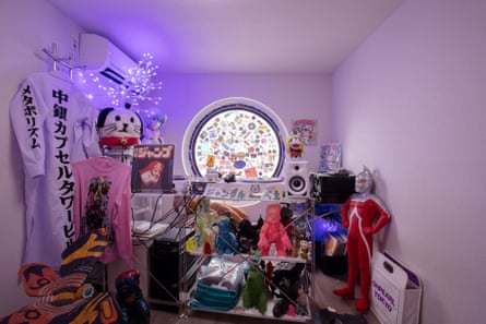 Wakana Nitta (AKA Koe-chan) in the capsule she uses as a DJ booth.