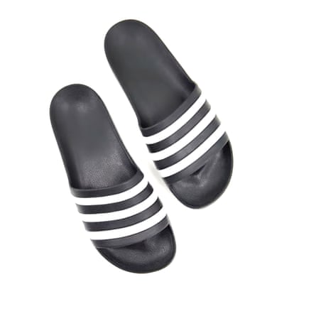 adidas Swim Adilette sliders in black and white