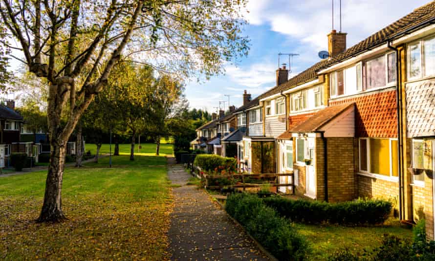 From Thatcher to Johnson: how right to buy has fuelled a 40-year housing crisis | Housing 2 A row of terrace houses in Milton Keynes, where former right to buy properties make up almost 71% of rented properties.