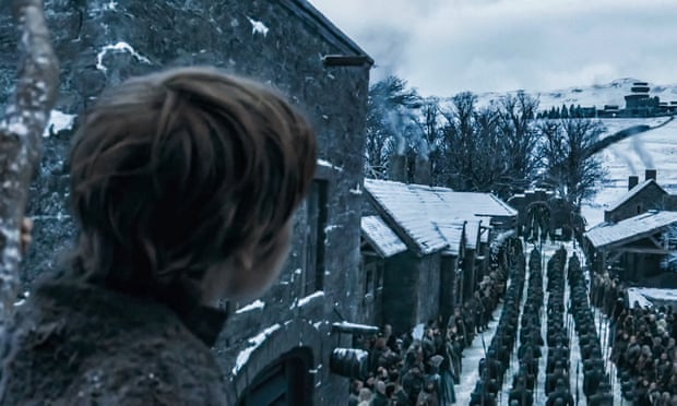 The scene at Winterfell.