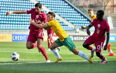 Segečić in action for Australia in the 2023 Under-20 Asian Cup in Uzbekistan.