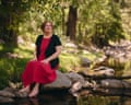 Australian author Jackie French at the creek outside her home in the Araluen Valley, New South Wales.