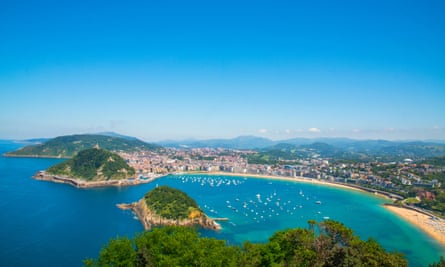 Overview from Monte Igueldo of San Sebastian, Spain.