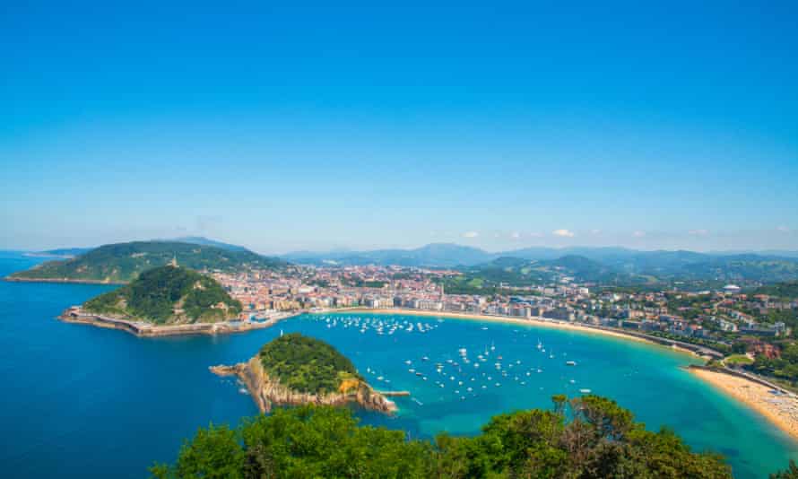 Overview from Monte Igueldo of San Sebastian, Spain.