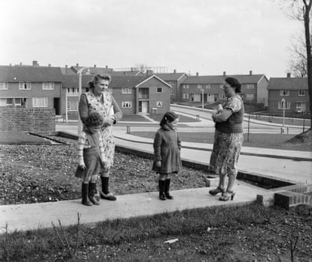 Newly built council houses in Hemel Hempstead in March 1954.