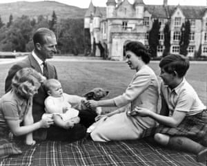 1960: The Queen, Prince Philip and their children Princess Anne, Prince Charles (right) and Prince Andrew on his first holiday at Balmoral