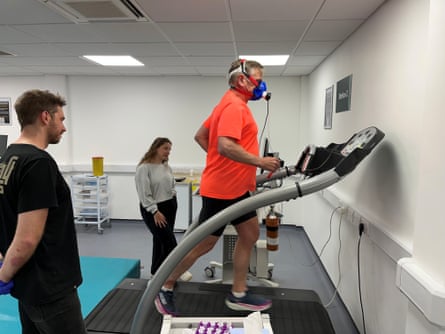 Steve James being monitored by researchers at the University of Exeter.