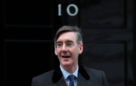 Jacob Rees-Mogg outside Number 10