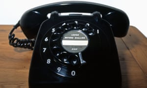 Old-fashioned black sixties telephone