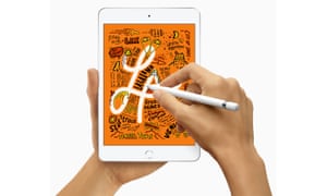 iPad Mini avec stylet Apple Pencil paysage