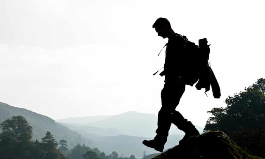 A walker near Watendlath, Borrowdale.