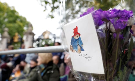 A Paddington Bear card on the day of Queen Elizabeth’s funeral.