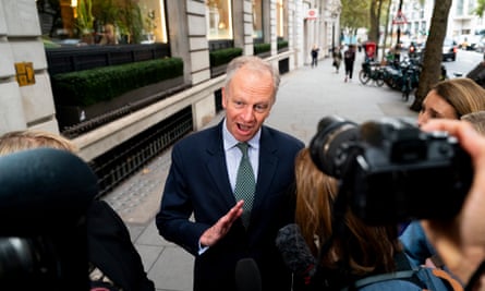 Nick Read, the chief executive of Post Office Ltd, speaking to the media as he arrives to give evidence