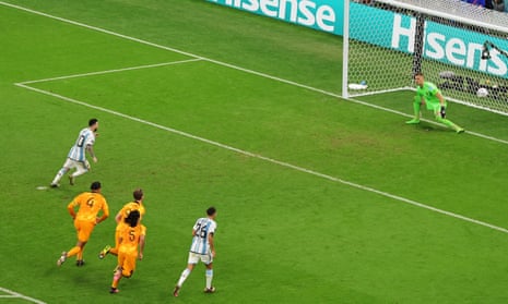 Never a doubt:Lionel Messi scores