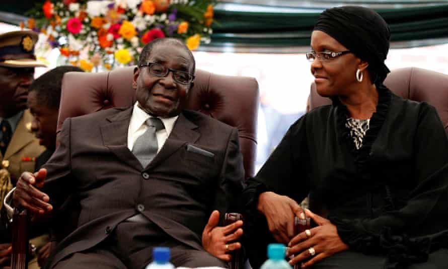 Robert and Grace Mugabe. The former president’s second wife remains a controversial figure in Zimbabwe.