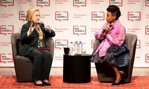 Hillary Clinton with Adichie at PEN America’s World Voices Festival in New York in April, 2018.