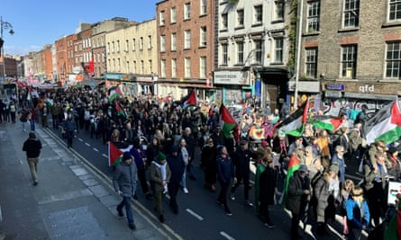 A pro-Palestine march in Dublin