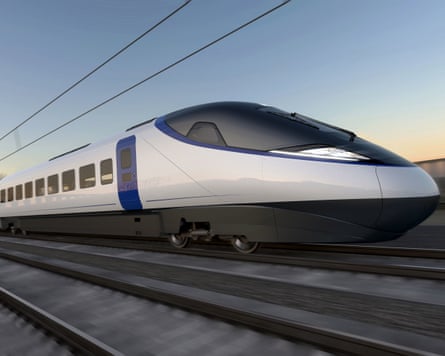 Artist’s impression of the HS2 trains envisaged in 2012