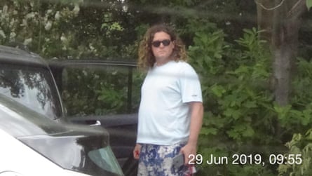 Don Staniford near a car, in an image with a date stamp of 29 June 2019.
