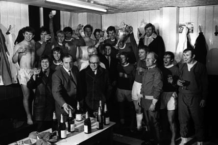Everton celebrate become league champions in the 1969-70 season