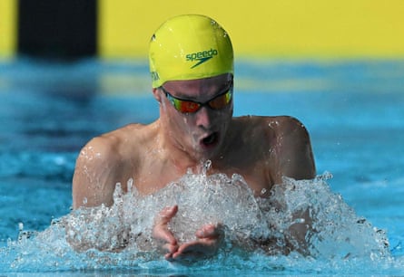 Zac Stubblety-Cook in the Commonwealth Games men's 200m breaststroke final in Birmingham.
