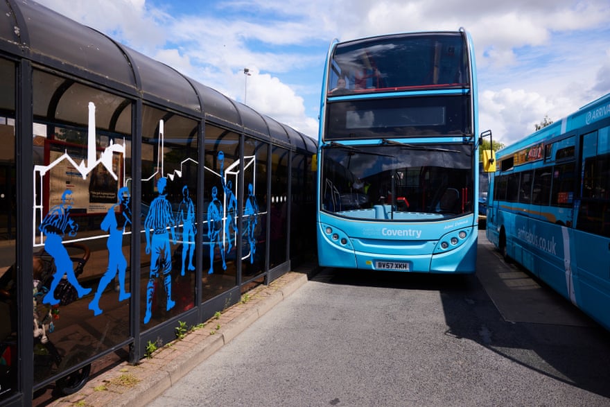 Miller’s work at Nuneaton bus station.